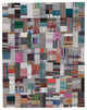 Rug N Carpet - Handmade Anatolian 7' 11'' x 10' 2'' Tribal Patchwork Kilim Rug