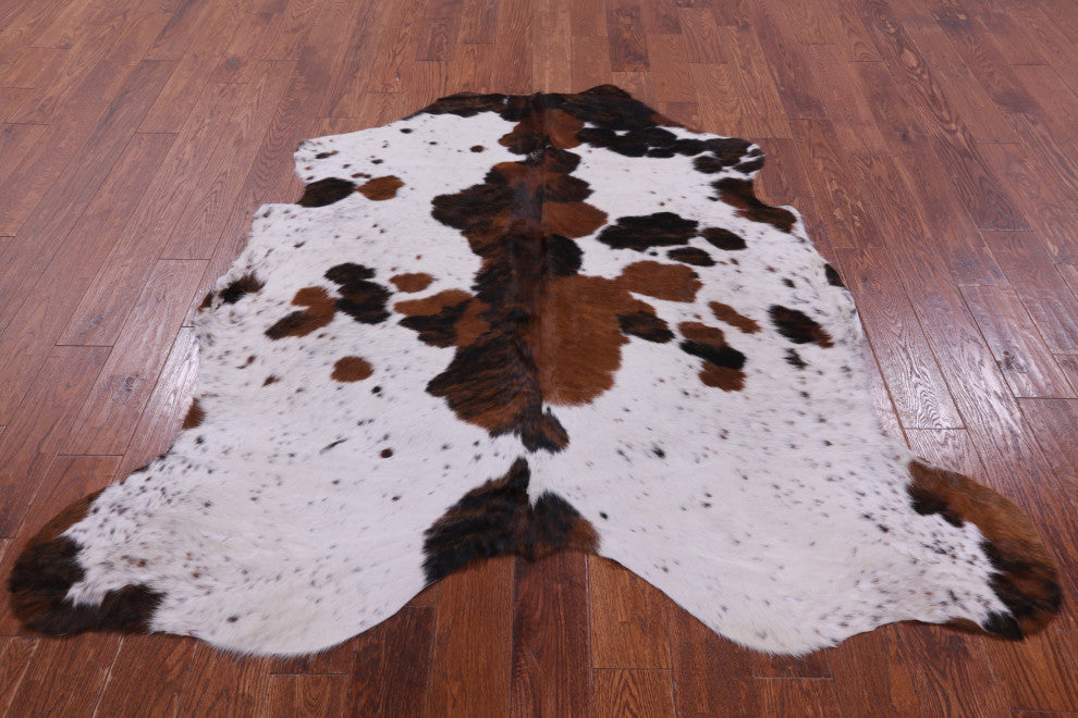 5' 9" X 5' 11" Salt and Pepper Natural Cowhide Rug C2014