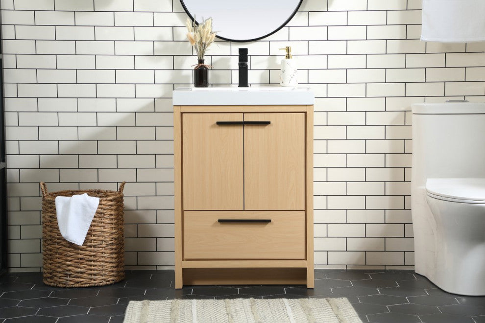 Walker 24" Single Bathroom Vanity, Maple