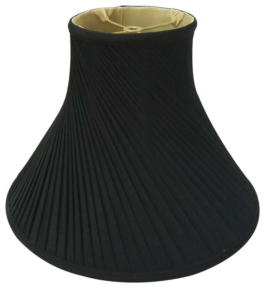 Royal Designs Twisted Pleat Basic Lampshade, Beige, Black, 8x18x13