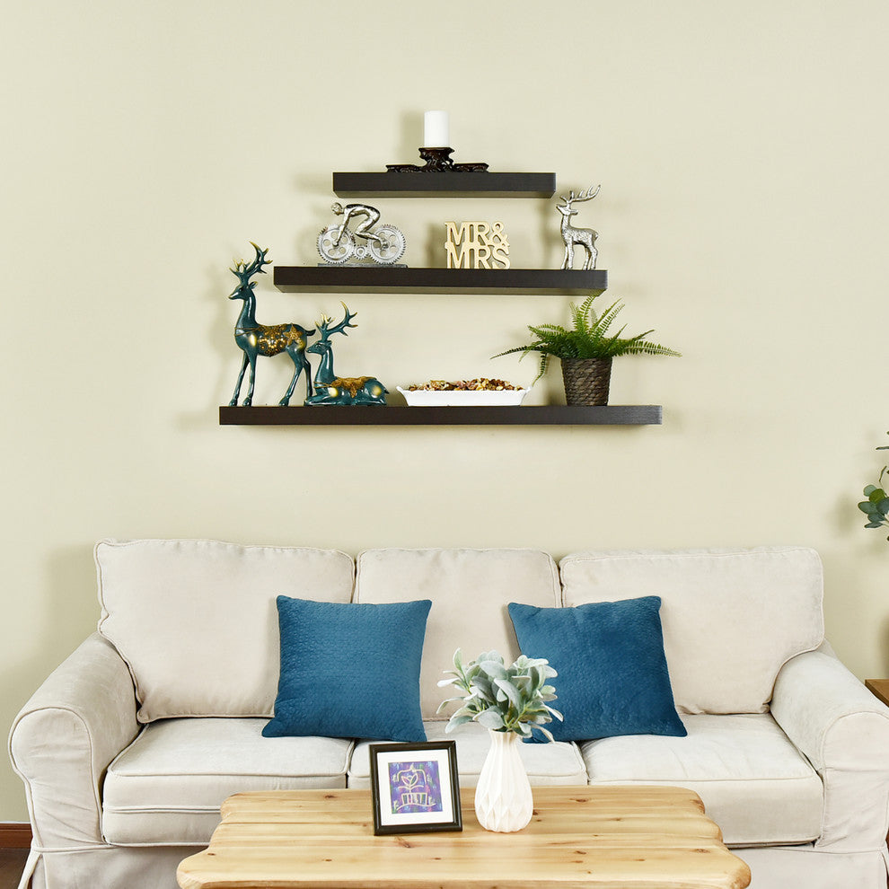Mission Floating Shelf, Espresso, 24"