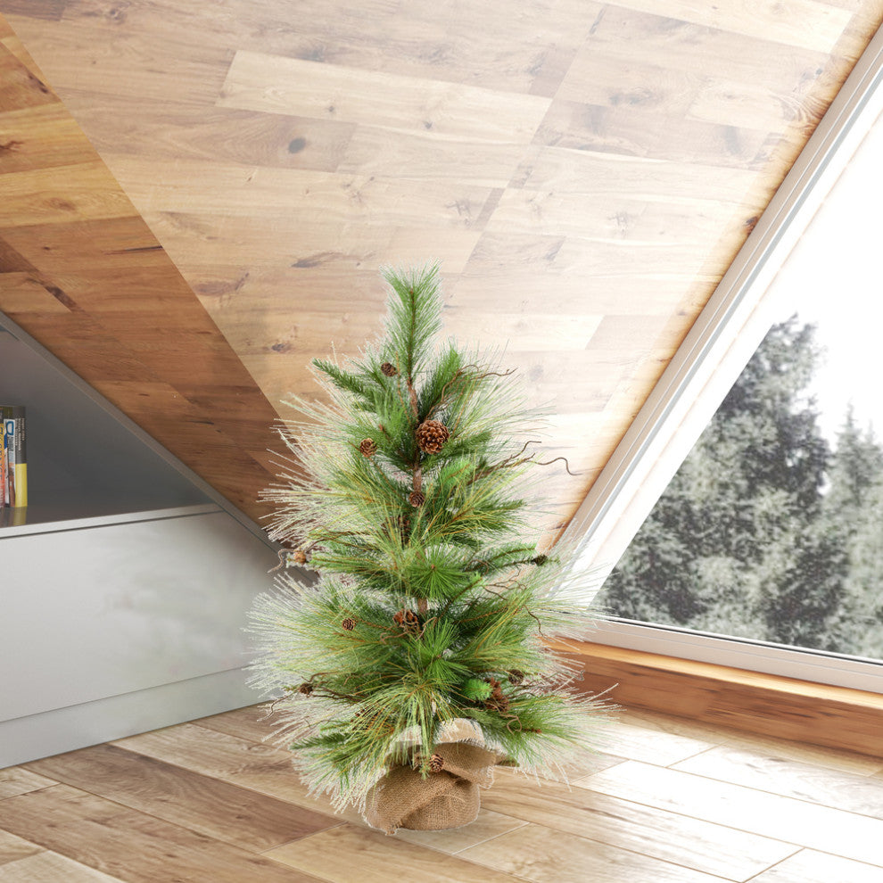 Vickerman D191430 36" Ridgeville Pine Artificial Christmas Tree, Unlit