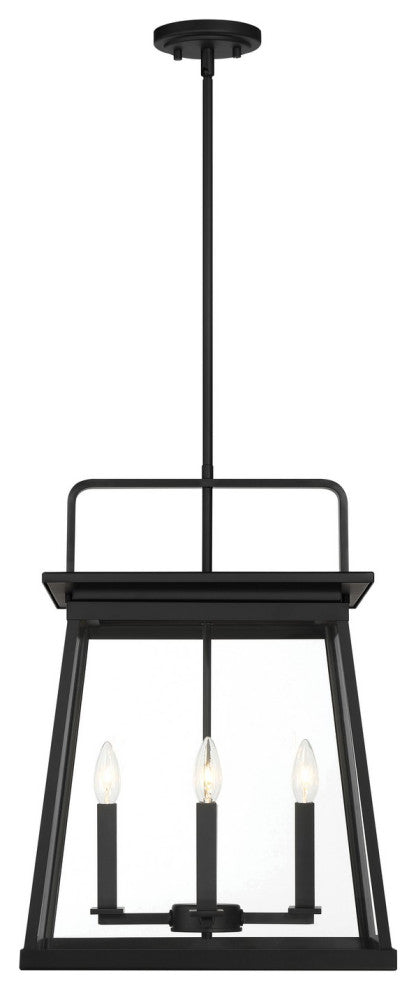 Minka Lavery Isla Vista 4 Light Outdoor Hanging Lantern, Coal