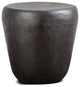 Pemberly Row 20" Industrial Metal Accent Side Table in Bronze