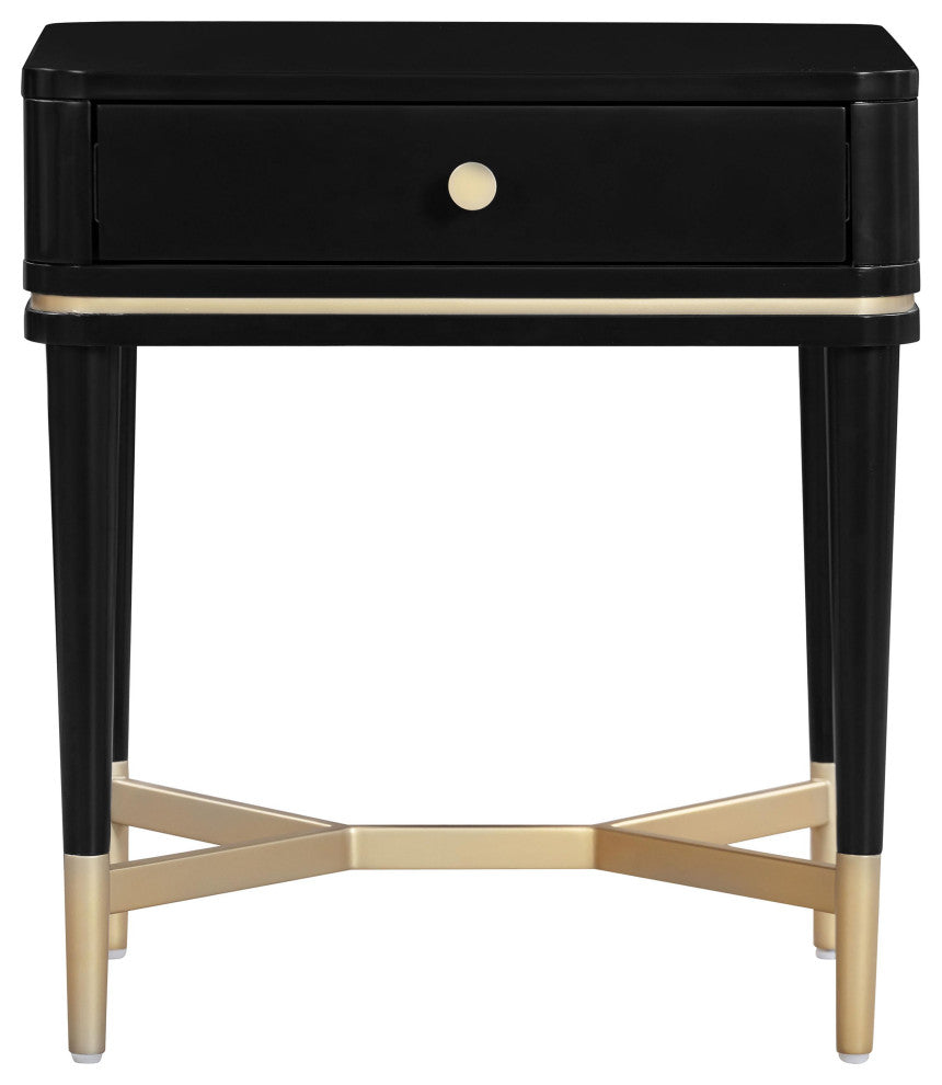 Julieta Black Nightstand - Black