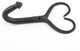 Coat Robe Hook Wrought Iron Heart Black 4"H X 3" Pack of 4