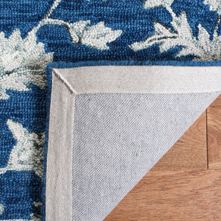 Safavieh Micro-Loop Collection MLP506 Rug, Navy/Grey, 4' X 6'