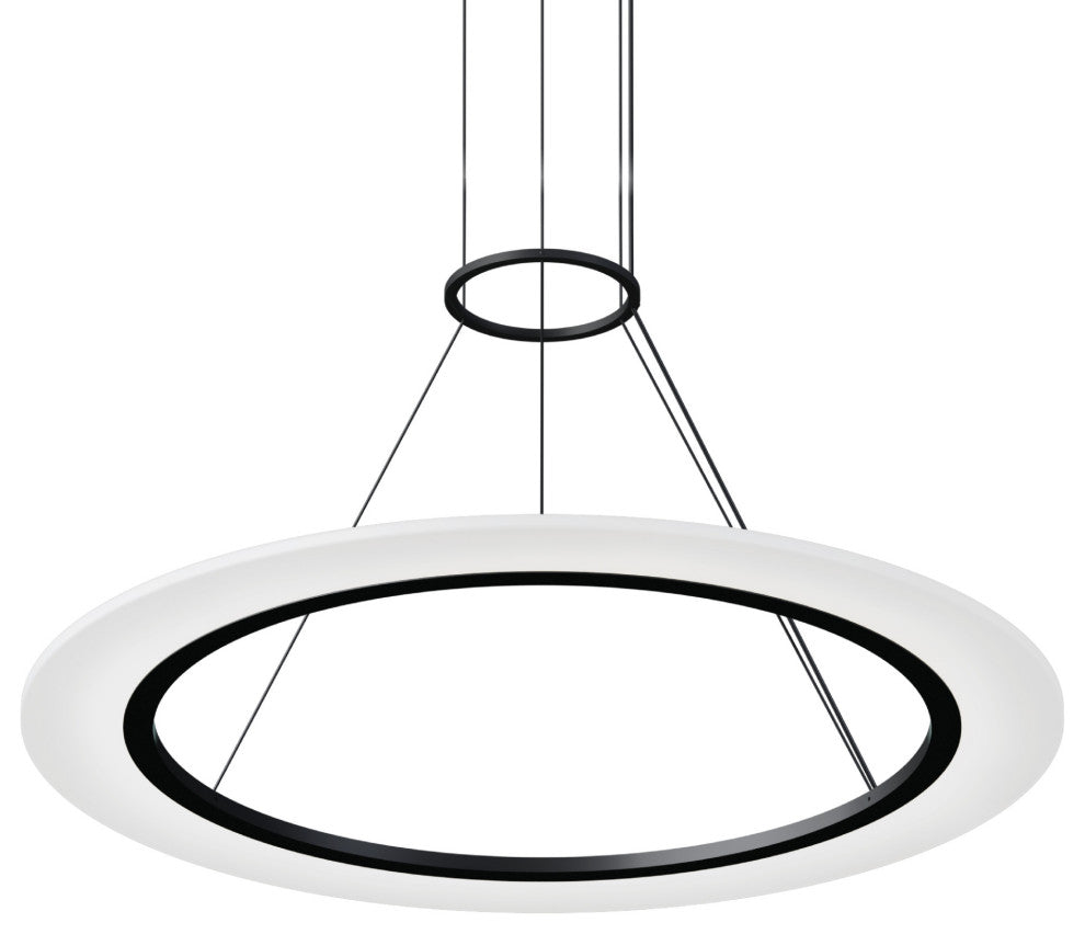Sonneman 2072 Arctic Rings 31"W LED Suspension Pendant - Bright Satin Aluminum