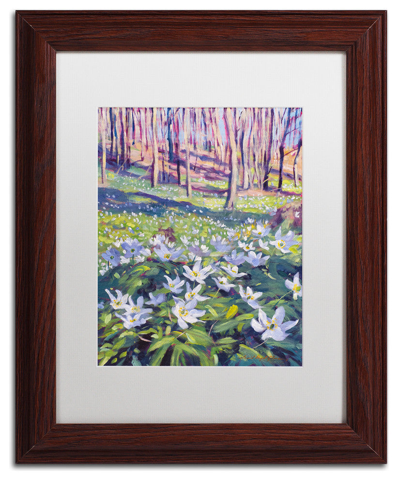 Glover 'Anemones in the Meadow' Art, Wood Frame, 11"x14", White Matte