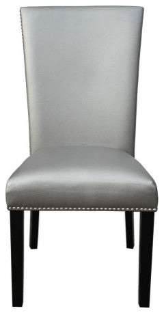 Camila Black Dining Chair, Set of 2, Silver