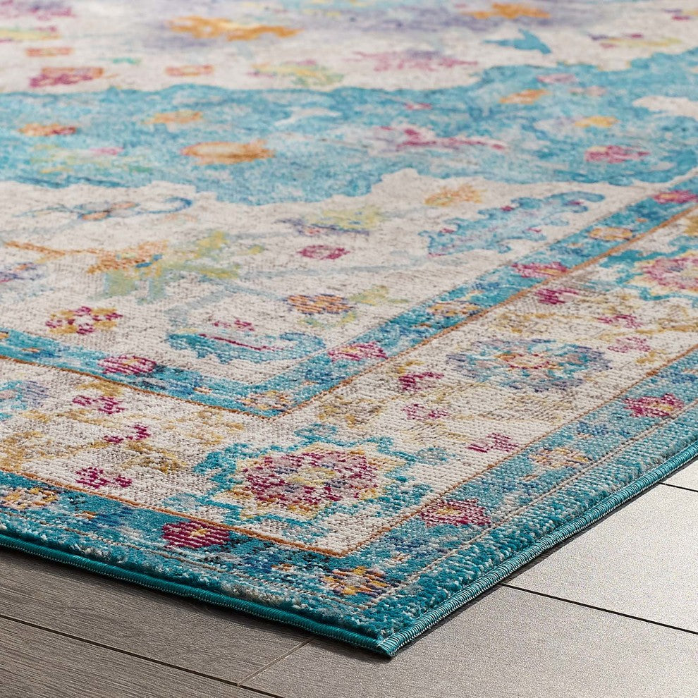 Success Anisah Distressed Vintage Floral Persian Medallion 5x8 Area Rug