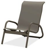 Gardenella Sling Stacking Poolside Chair, Textured Beachwood, Augustine Oyster
