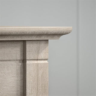 Bush Furniture Key West Coffee Table with Set of 2 End Tables in Washed Gray