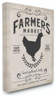 Farmers Market Rooster Animal Rustic Word Design, 24"x30"