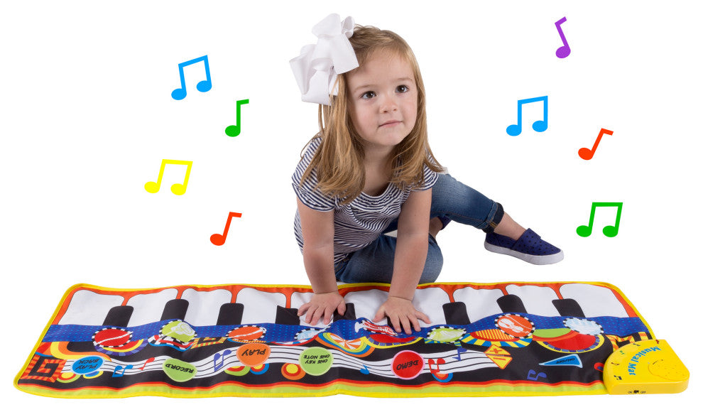 Toddler Piano Keyboard Mat With Musical Keys and Instrument Sounds