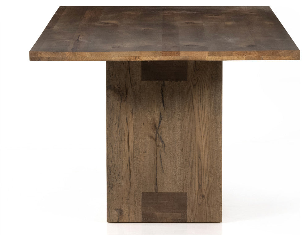 Perrin Dining Table 93, Rustic Fawn