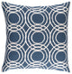 Surya Ridgewood RDW-004 18"x18" Pillow Kit, White/Navy