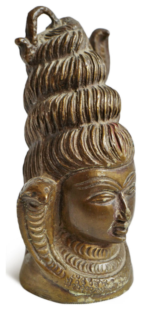 Consigned Antique Small Bronze Shiva Head