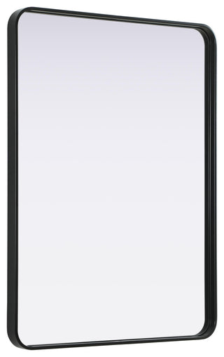 Home Living Contour Metal Rectangle Mirror 30x40, Black