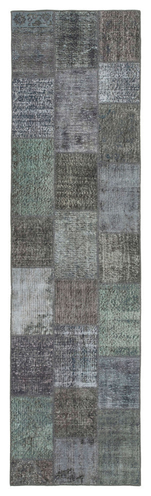 Rug N Carpet - Handmade Anatolian 2' 9" x 10' 1" Antique Patchwork Runner Rug