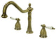 Kingston Brass Widespread Kitchen Faucet, Antique Brass