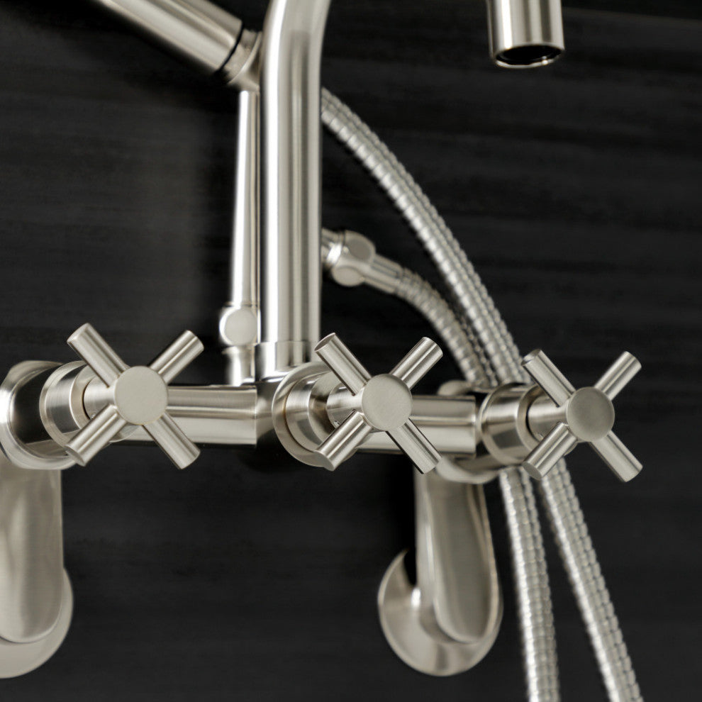 AE8458DX Wall Mount Clawfoot Tub Faucet, Brushed Nickel