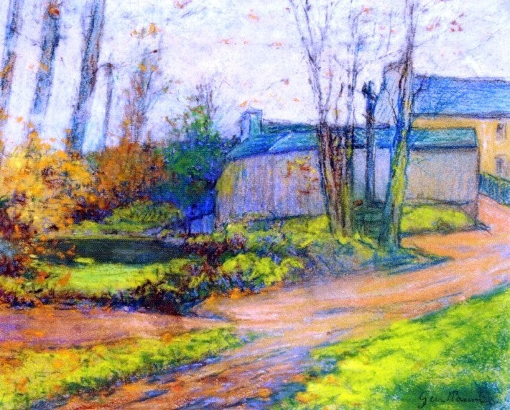 Armand Guillaumin Landscape With Small Houses, 20"x25" Wall Decal