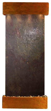 Inspiration Falls Wall Fountain, Rustic Copper, Multi Color Featherstone, Square