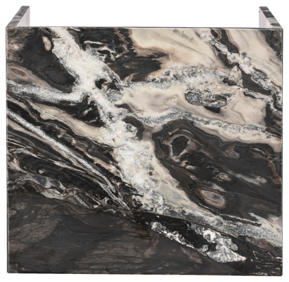 Canova Marble End Table, Black, End Table