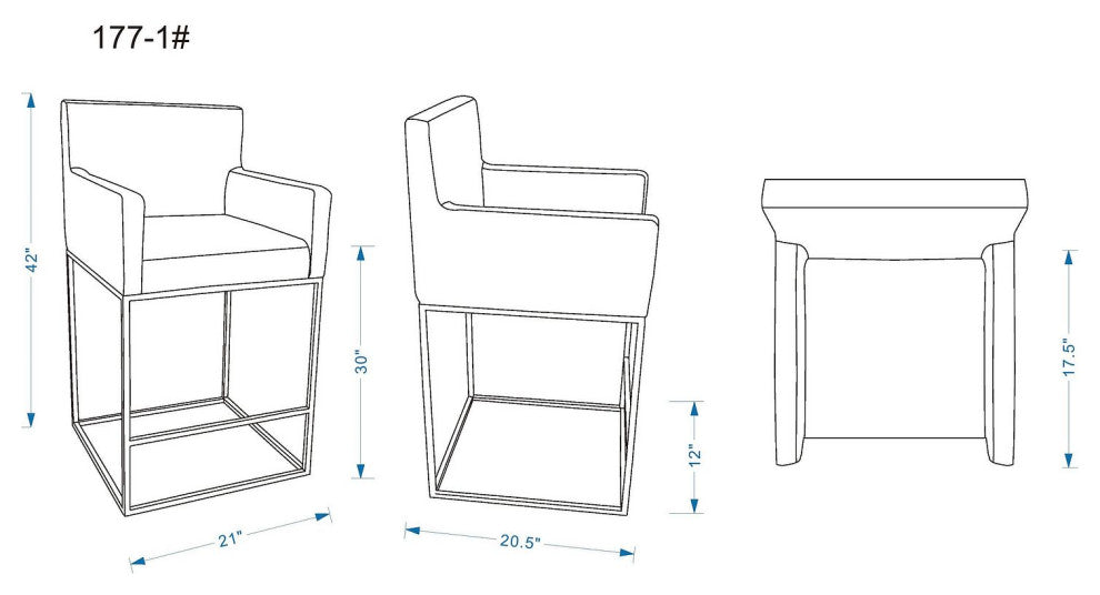 Manhattan Comfort Ambassador Bar Stool