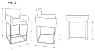 Manhattan Comfort Ambassador Bar Stool