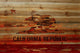 "Cali" Print on Natural Pine Wood, 45"x30"