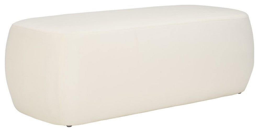 Safavieh Whitley Rectangle Ottoman, Cream