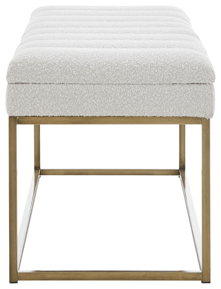 Darius Bench, Boucle Beige, Fabric