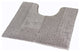 Silver Gray Thick Plush Reversible Cotton Bathroom Rug, Havanna, Pedestal