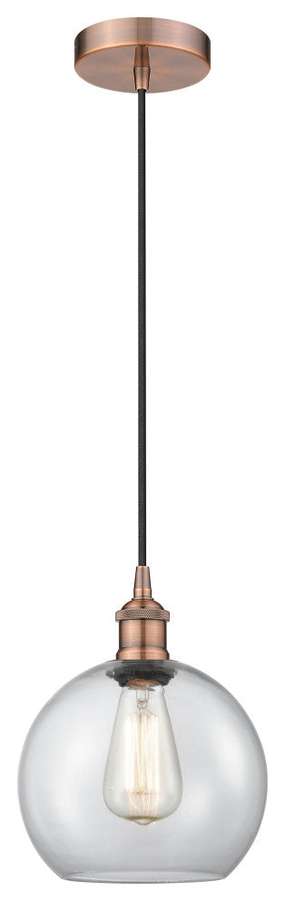 Innovations 616-1P-AC-G122-8 1-Light Mini Pendant, Antique Copper