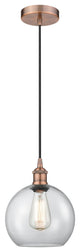 Innovations 616-1P-AC-G122-8 1-Light Mini Pendant, Antique Copper