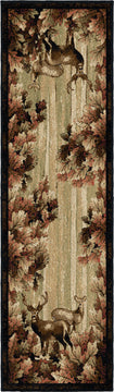American Destination Whitetail Woods Deer Lodge Area Rug, 2'3"x7'7"