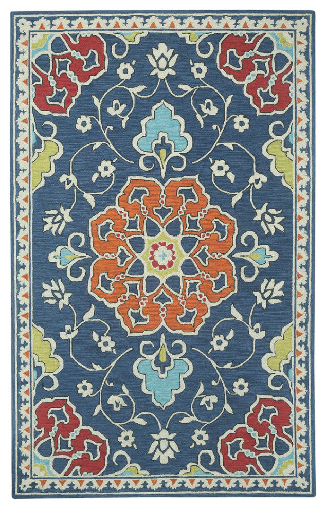 Capel Biltmore Burgos Dk. Blue 3291_450 Hand Tufted Rugs - 5' X 8' Rectangle