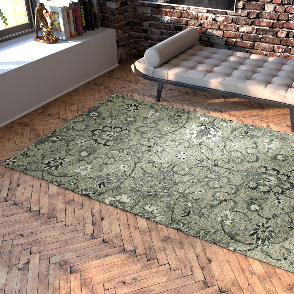 Kaleen Chancellor Collection Gray Heathergray Runner 2'6"x8'