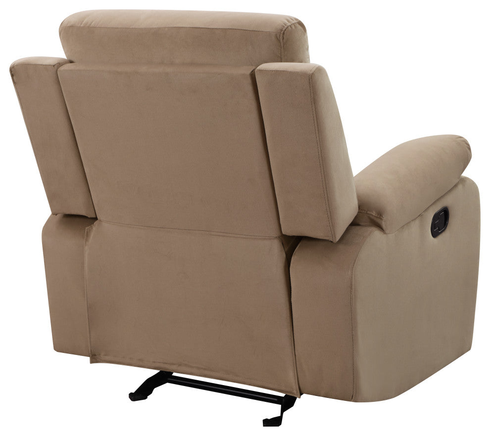 Axel Contemporary Microfiber Recliner, 3-Piece Set, Beige