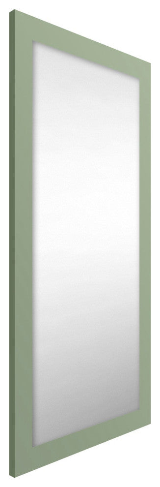 72"x30" Pop of Color Wall/Floor Mirror Art, Sage Green