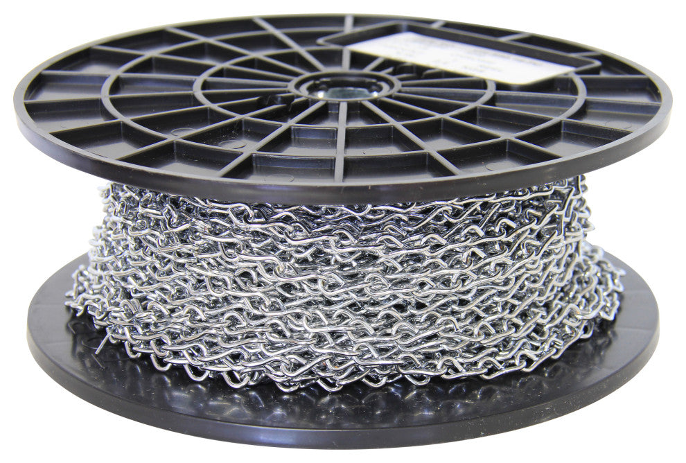 Steel Single Jack Basket Chain, 65 Reel, Polished Chrome, U15