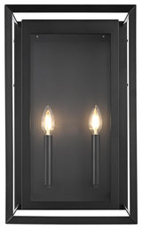 Home Living 12" Outdoor Wall Sconce, Black