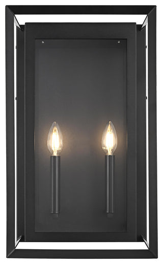 Home Living 12" Outdoor Wall Sconce, Black