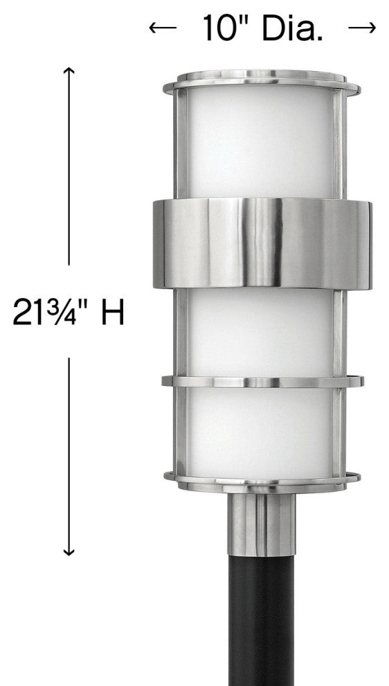 Hinkley Lighting H1901 Saturn 120v 1 Light 21.75" Tall Post Light - Stainless