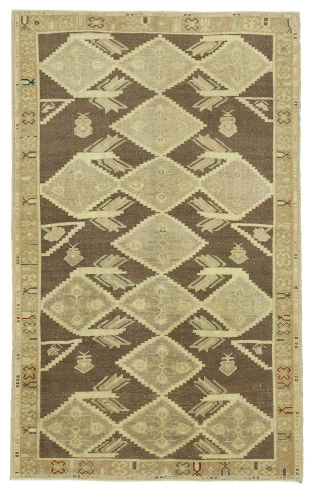 Rug N Carpet - Hand-knotted Turkish 5' 3'' x 8' 4'' Distressed Wool Rug
