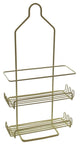 Two Tier Deluxe Shower Caddy Rack Organizer With Shelves Beige