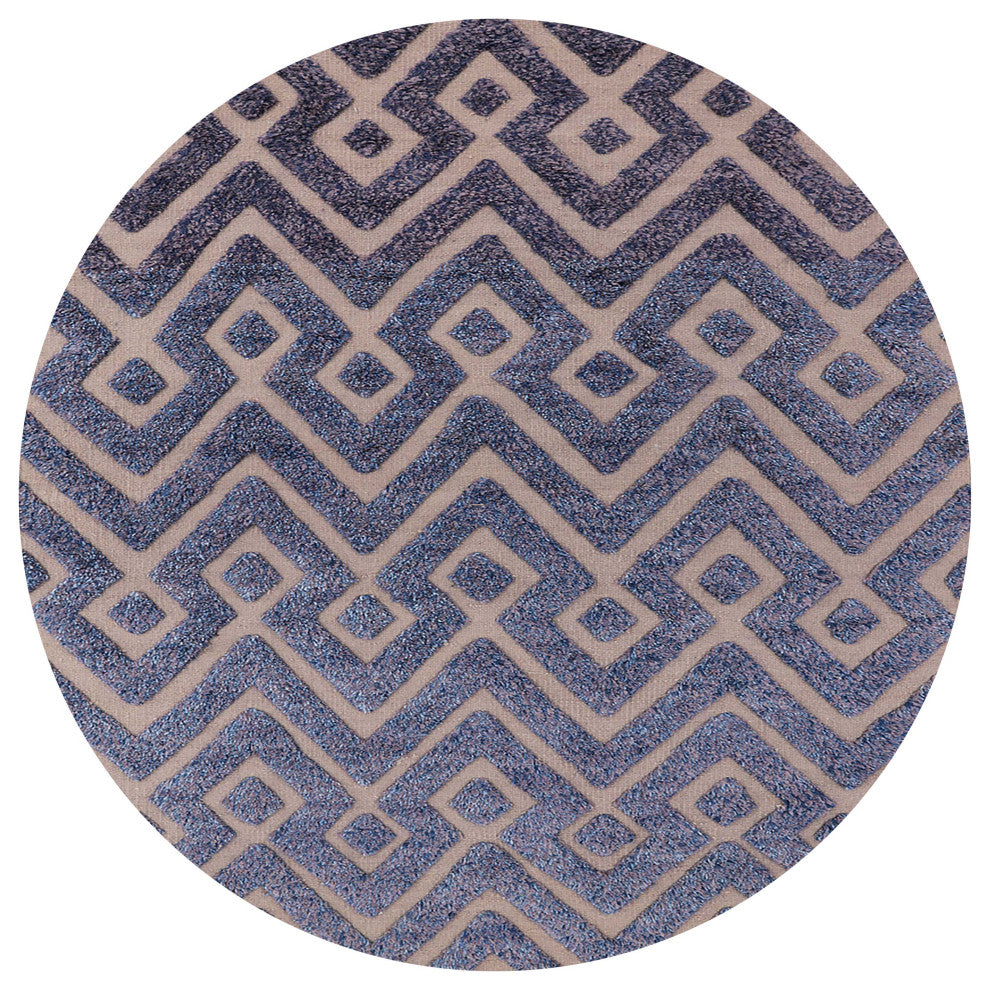 Ahgly Company Indoor Round Mid-Century Modern Area Rugs, 3' Round