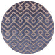 Ahgly Company Indoor Round Mid-Century Modern Area Rugs, 3' Round